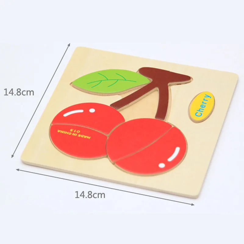 

3D Wooden Puzzles Montessori material Cartoon Animals Kids Cognitive Jigsaw Puzzle Wooden Toys Tangram Puzzles Educational Toys