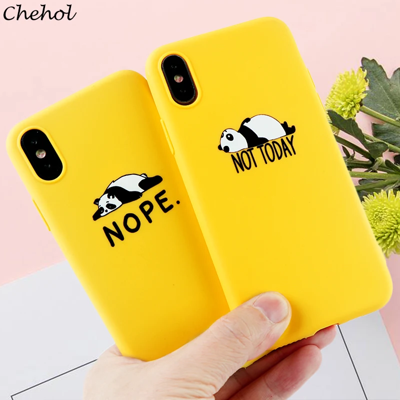 Забавные чехлы для телефонов с пандой для iPhone X XS MAX XR 8 7 6 s Plus, мягкие силиконовые облегающие накладки на заднюю панель