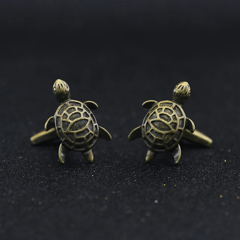

High Quality Brass Creative Retro Animal Design Turtle Cufflinks Men's French Shirt Cufflinks Wholesale And Retail