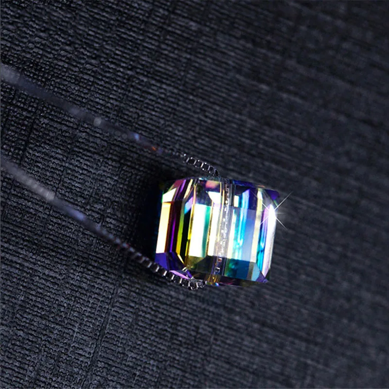 Ожерелье с австрийским хрусталем FUN BEAUTY роскошный цветной яркий шнурок блестящим