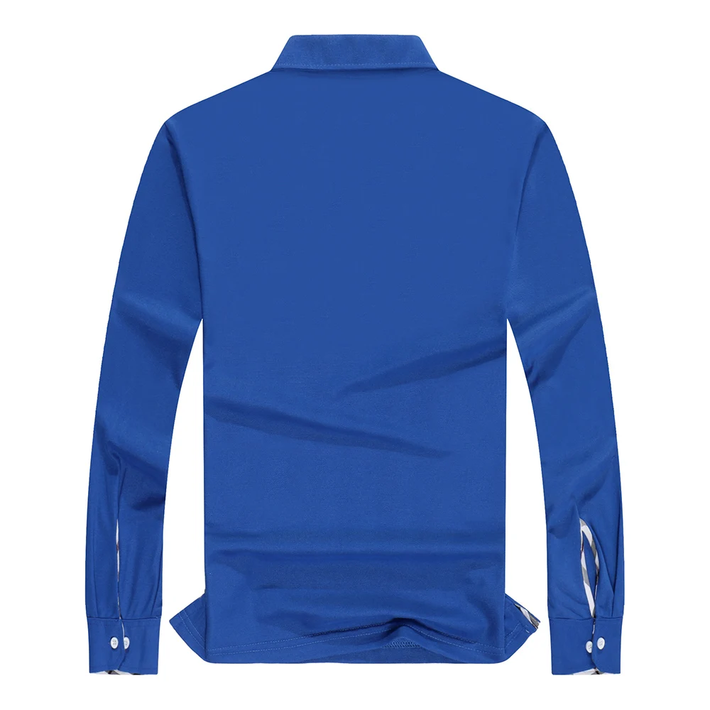 Рубашка поло с длинными рукавами большие размеры однотонная Повседневная