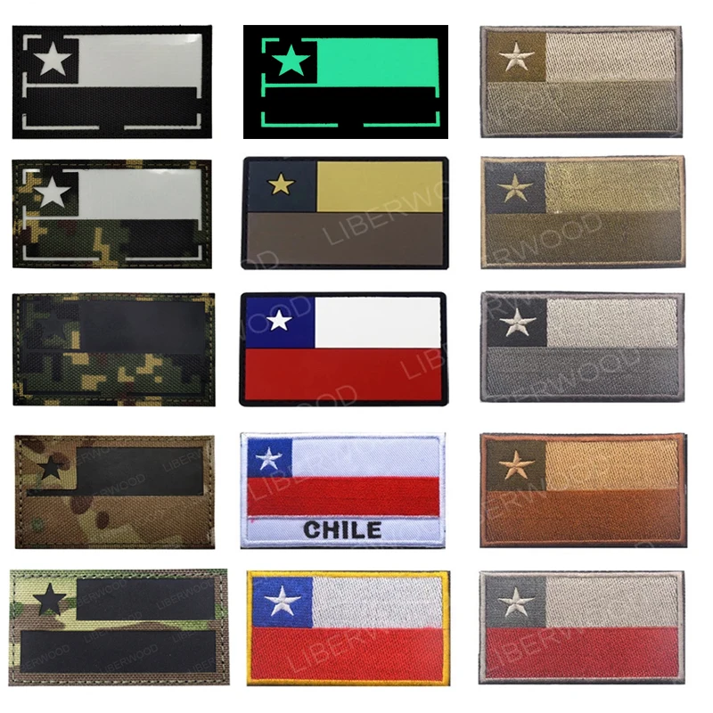 Вышитая инфракрасная Светоотражающая ПВХ резиновая аппликация светящаяся в