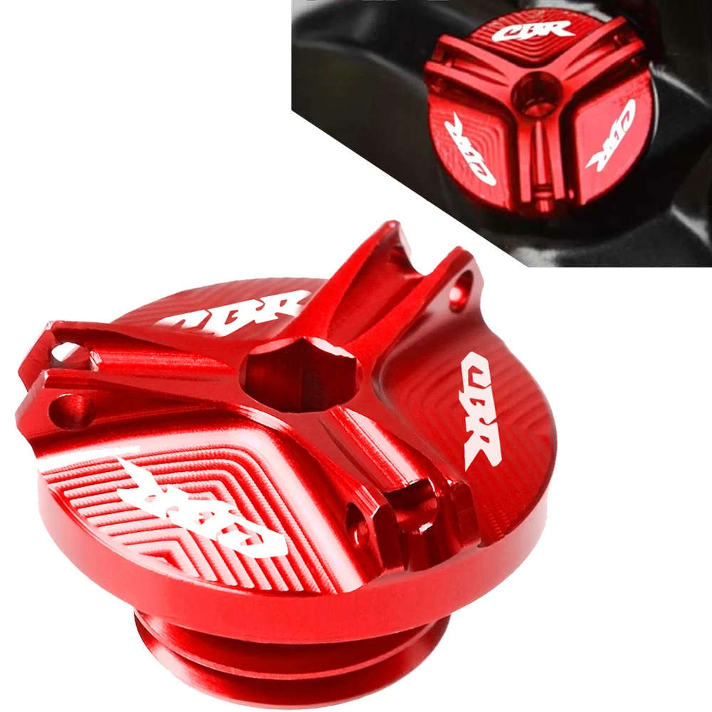 Motorcycle M20*2.5 Engine Oil Filter Cup Plug Cover Screw For Honda CBR 600 250R CBR 600 900 1000 RR CBR 600 F2 F3 F4 F4i 500R