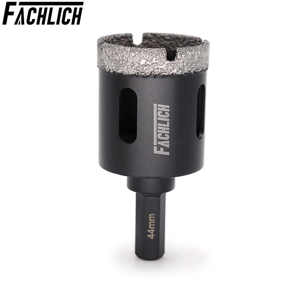 

FACHLICH 1pc Dia 44mm Dry Diamond Drilling Hole Saw Drill Core Bits Hexagon shank Core Drilling Bits for Ceramic Tile