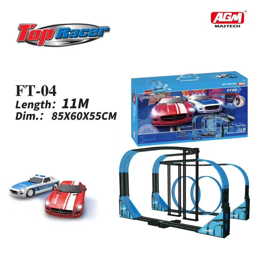 

1:64 FT Runway Electric Remote Control Racing Track Rail RC Car Autorama Cyclic Electrification Railway Slot Race Vehicle Toy