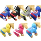 Мультяшные толстовки для собак, мягкая флисовая теплая одежда для собак, зимняя одежда для французского бульдога, куртка для маленьких собак