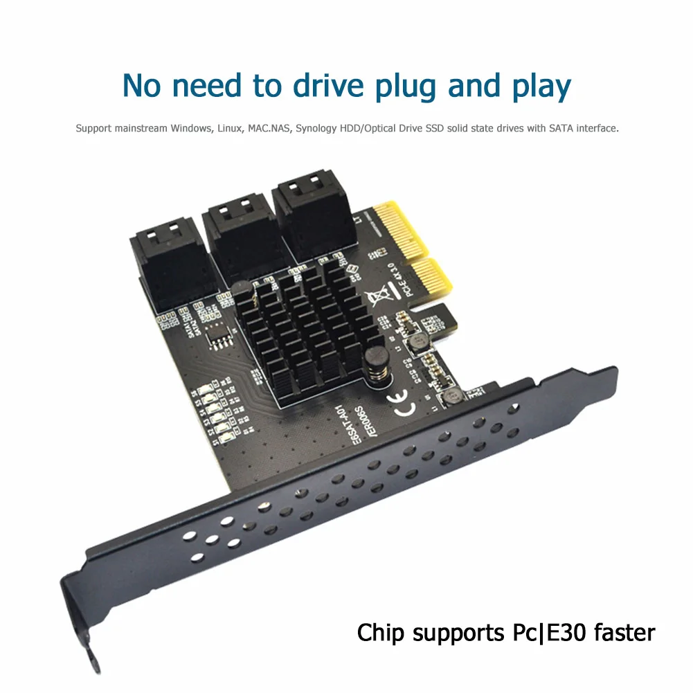 pci e 6 портов sata карта pci e 4x карты pci express на sata