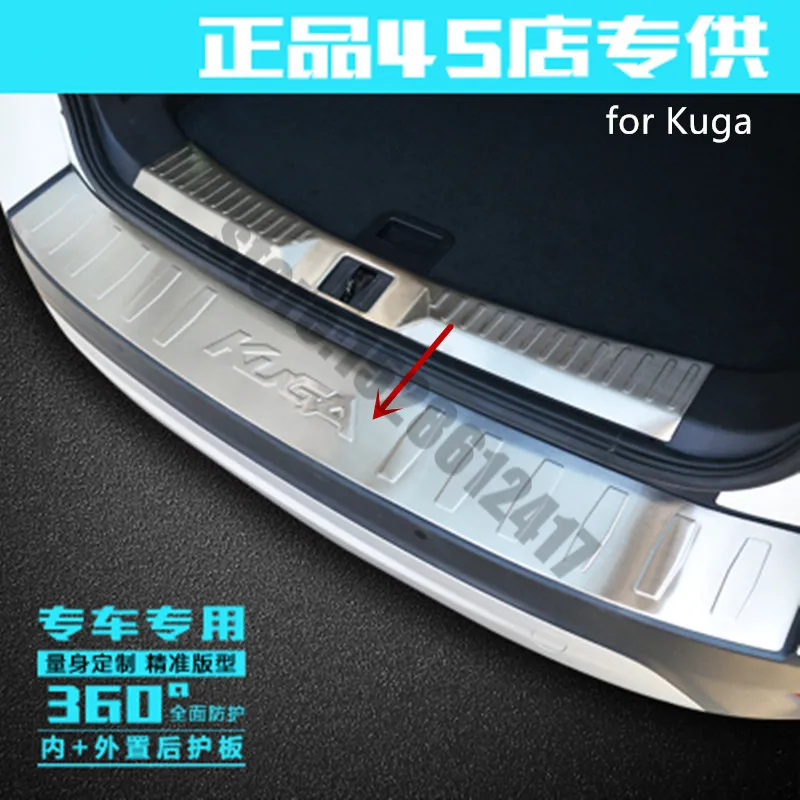 

stainless steel external Rear Bumper Protector Sill Trunk Tread Plate Trim For 2013-2019 Ford Kuga 5 doors Car Styling