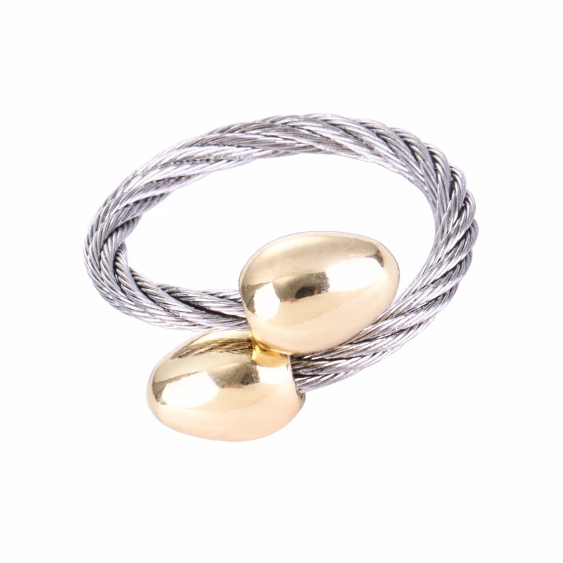 Chran красивое эластичное кольцо из нержавеющей стали с кабелем очаровательное 2