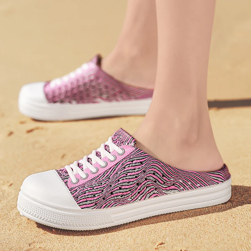 Дышащие женские пляжные туфли летние садовые сандалии открытые сабо легкие