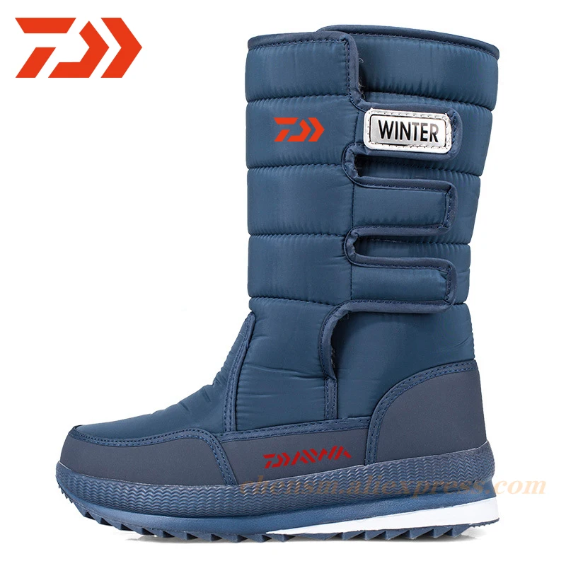Daiwa 2021 Camouflage Snow Boots Platform Men Winter Fishing Shoes High Quality Warm Non-slip Waterproof for -40 Degrees | Спорт и