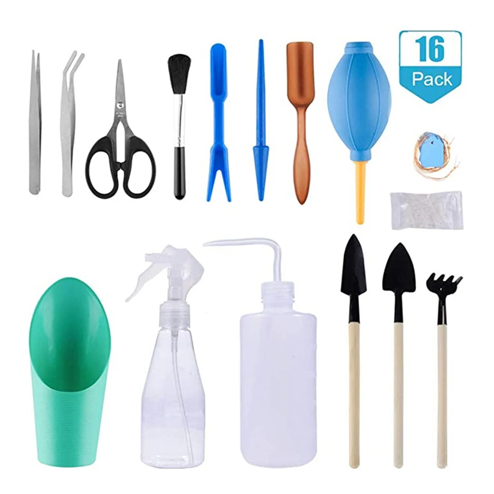 

16pcs/set Watering Set Tools Sprayer Watering Can Garden Tools Bottle Soil Shovel Pruning Gardening Tool Set For Garden Tools