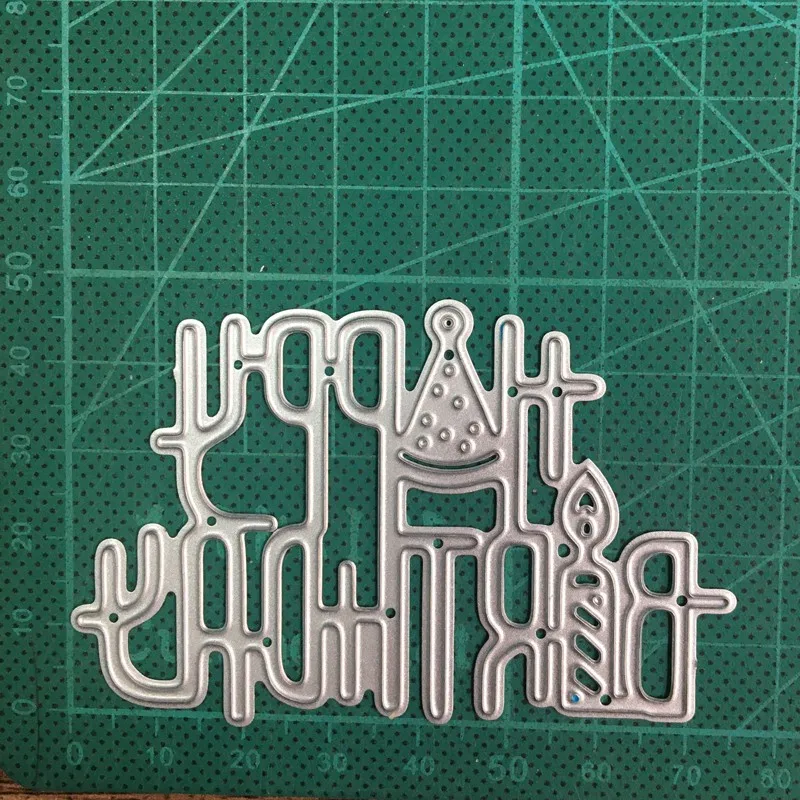 

Happy Birthday Metal Cutting Dies Stencil for Diy Scrapbooking dies Decorative Card Album Embossing Die Cut Craft Dies New 2020