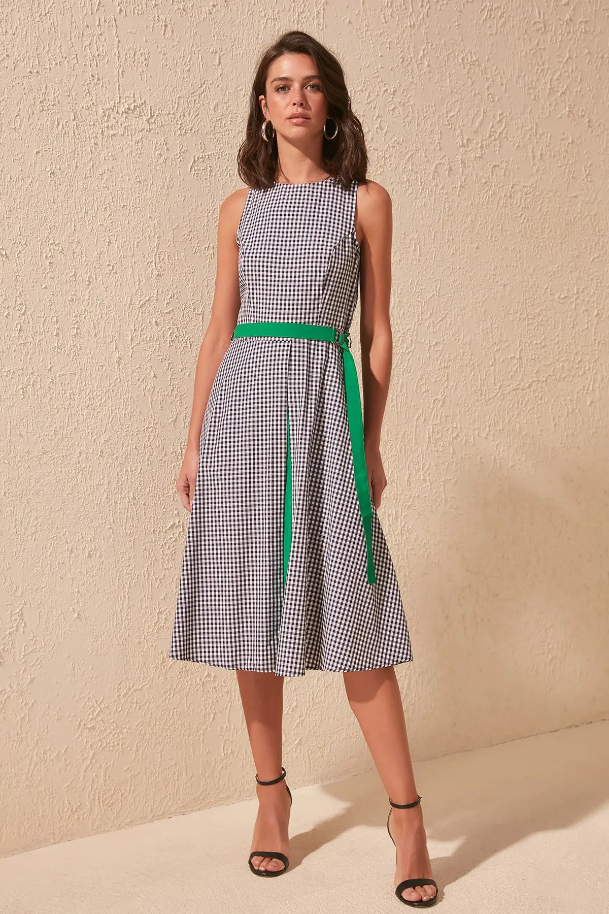 Черное плиссированное платье TWOSS19XB0207|Женские платья| |