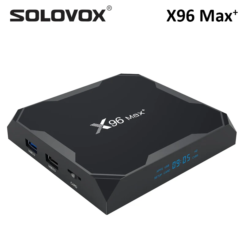 ТВ приставка SOLOVOX X96 MAX Plus Android 9 0 2 + 16 ГБ Amlogic S905X3 4 ядра 8K Wi Fi ГГц USB 3 0|ТВ-приставки и