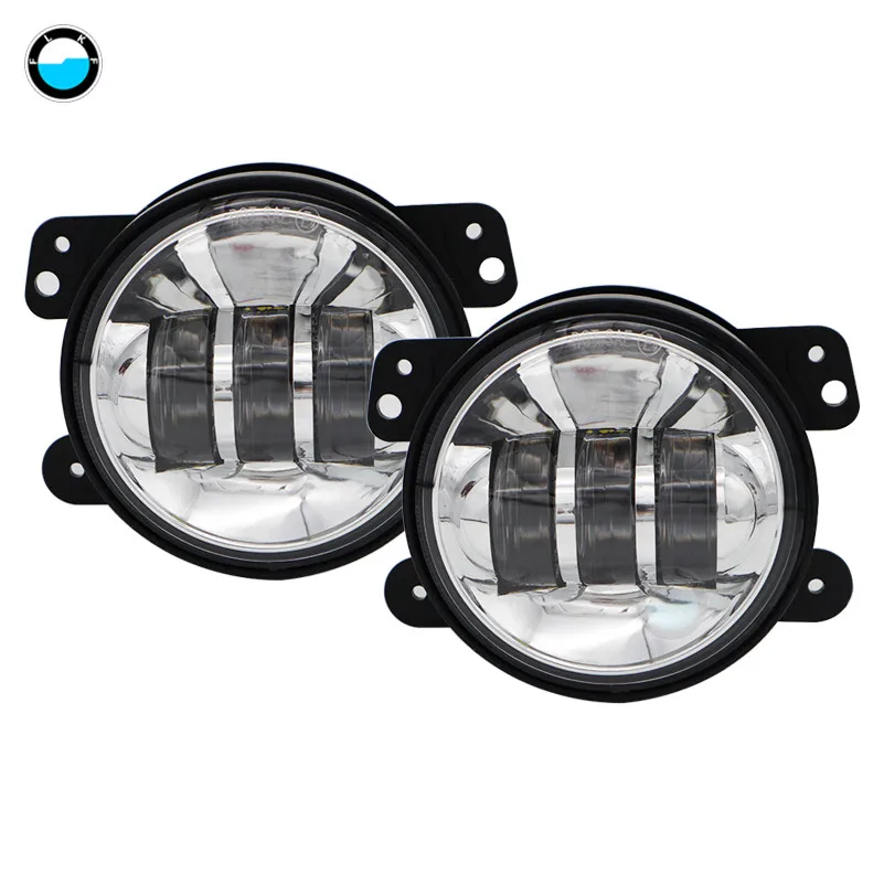 Silver A 2X" дюймовые круглые светодиодные противотуманные фары для внедорожных противотуманных фар для Jeep Wrangler Jk Dodge hummer H1 H2 - Цвет: Silver A