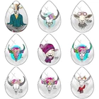 Модная Коза и голова TAFREE, разрыв, фотоэлемент 18x5 мм, фотоэлемент с плоским основанием, изготовление ювелирных изделий GO20