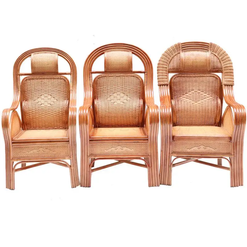 Офисное кресло из ротанга со спинкой Taishi натурального для пожилых людей отдыха