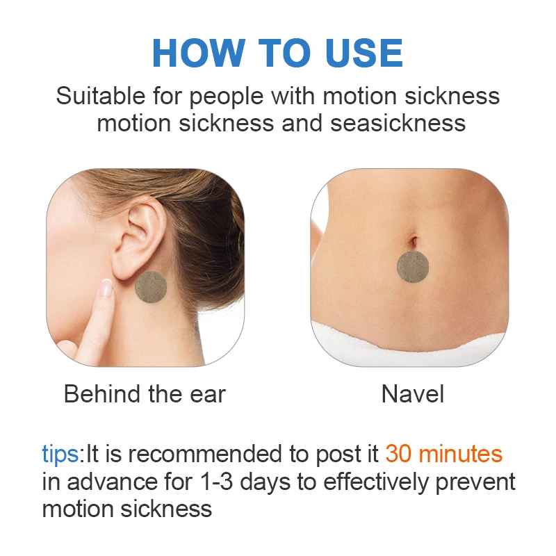 Sumifun 2/20/50pcs Motion Sickness Plaster Pain Patch Anti Seasickness Headache Relief Mint Refreshing Stickers For Travel Nause | Красота и