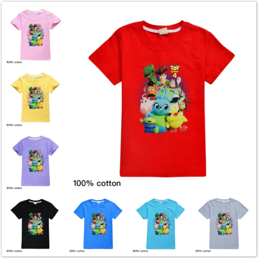 Футболка детская хлопковая с коротким рукавом и принтом История игрушек |