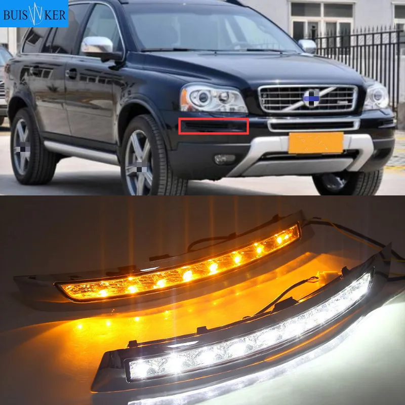 1 комплект для VOLVO XC90 2007 2013 светодиодный DRL Габаритные огни дневного света