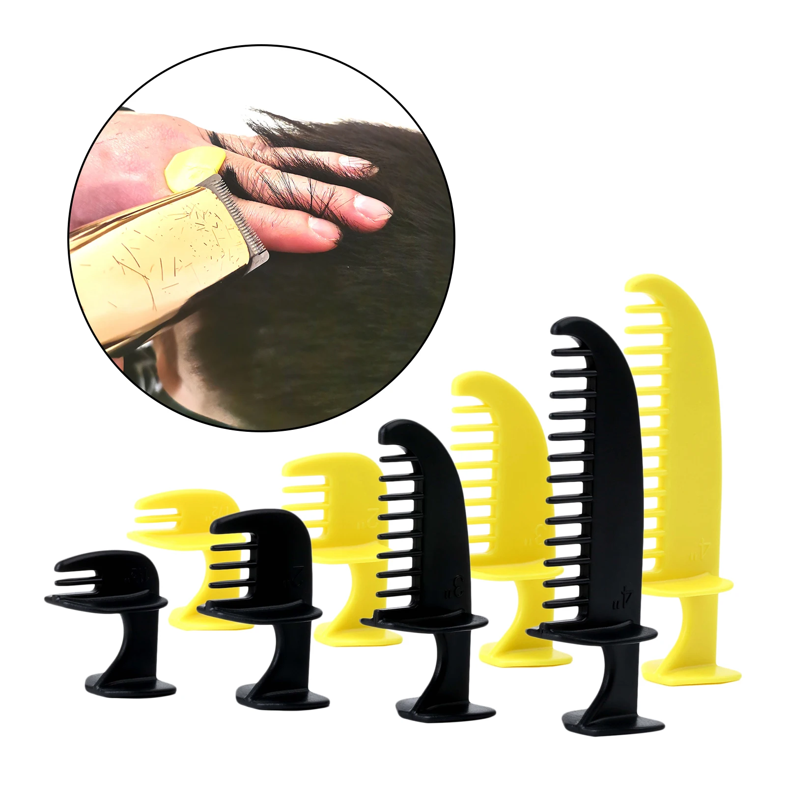 

4x Hair Cut Flat Top Guide Hairdresser Haircut Kit Hair Cutting Guides