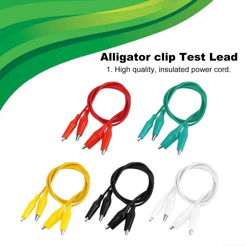 10 шт небольшие красочные зажимом крокодил Тесты линия 50 см двойной головкой