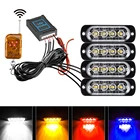 Вспомогательный световой индикатор 4 в 1, автомобильный стробоскоп, стробоскоп для грузовика, янтарсветильник s, стробоскопы 16 светодиодов, светодиодный светсветильник льник 12 В, прицесветильник, свет s