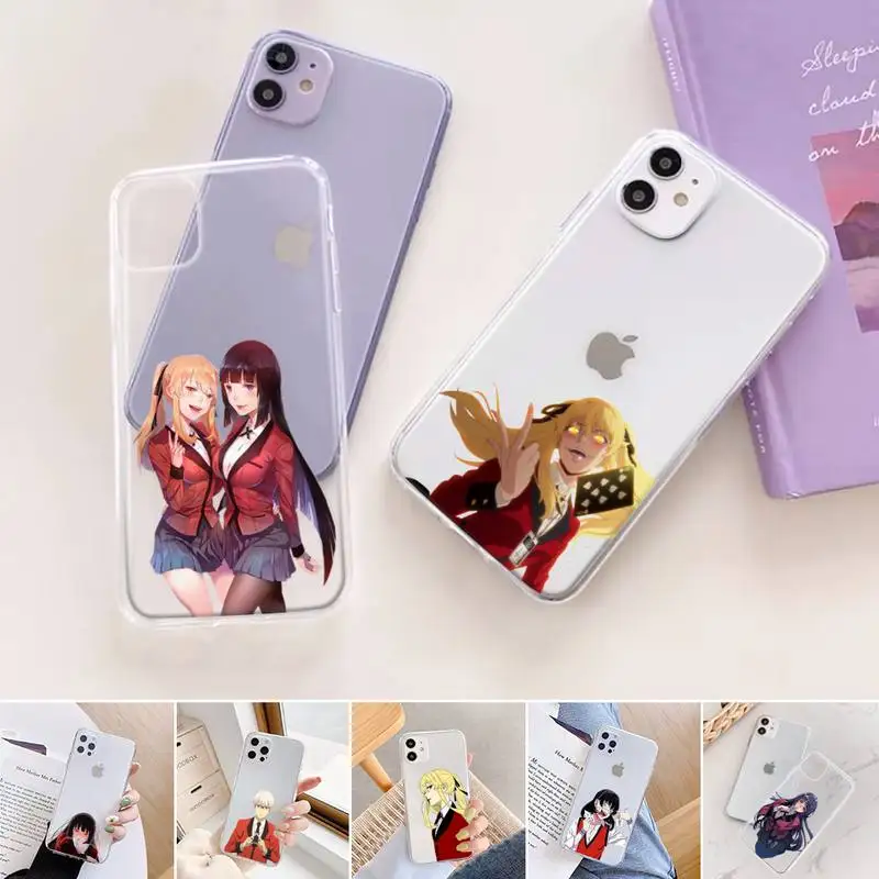 

Kakegurui Phone Case For iphone 12 11 mini x xs xr pro max 8 7 6s 6 5 5s 5c se plus Transparent soft