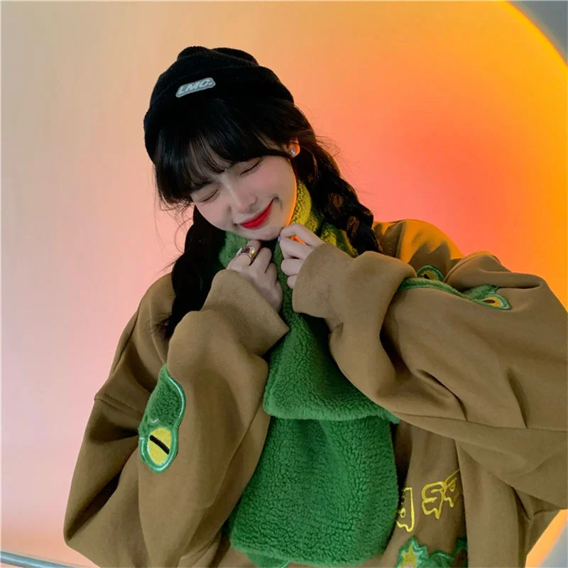 Пуловер с капюшоном лягушки свитшот для мужчин уличная японская одежда в стиле