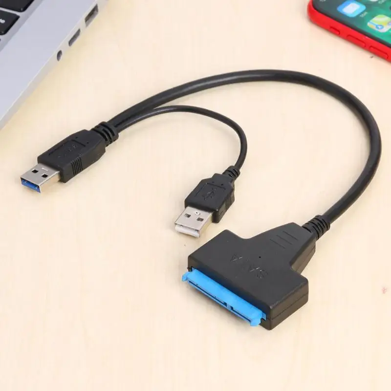 Высокоскоростной адаптер SATA на двойной USB 3 0 кабель для внешних 2 5-дюймовых SATA/HDD