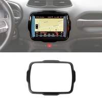 8 4 inch for jeep renegade 2018 2019 navigation gps panel decorative trim cover sticker abs red car interior accessories