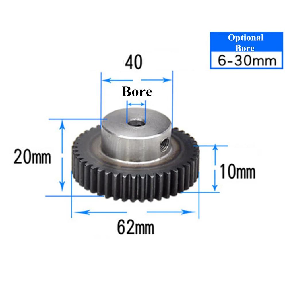 1 шт. форма 60 зубьев 45 # стальная шестерня и стойка прямая Шестерня 6/8/12/14/16/17/19/20 мм
