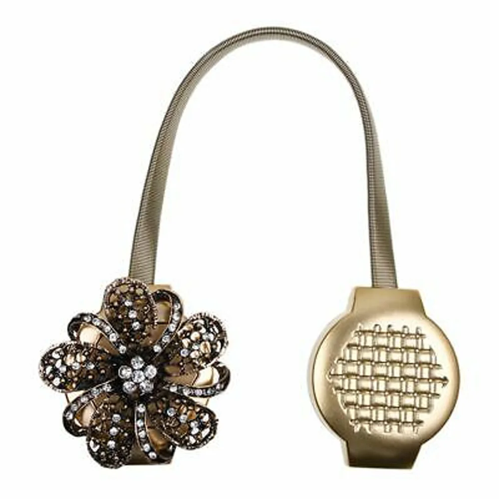 Магнитные хрустальные цветочные бриллиантовые Пружинные зажимы для штор с