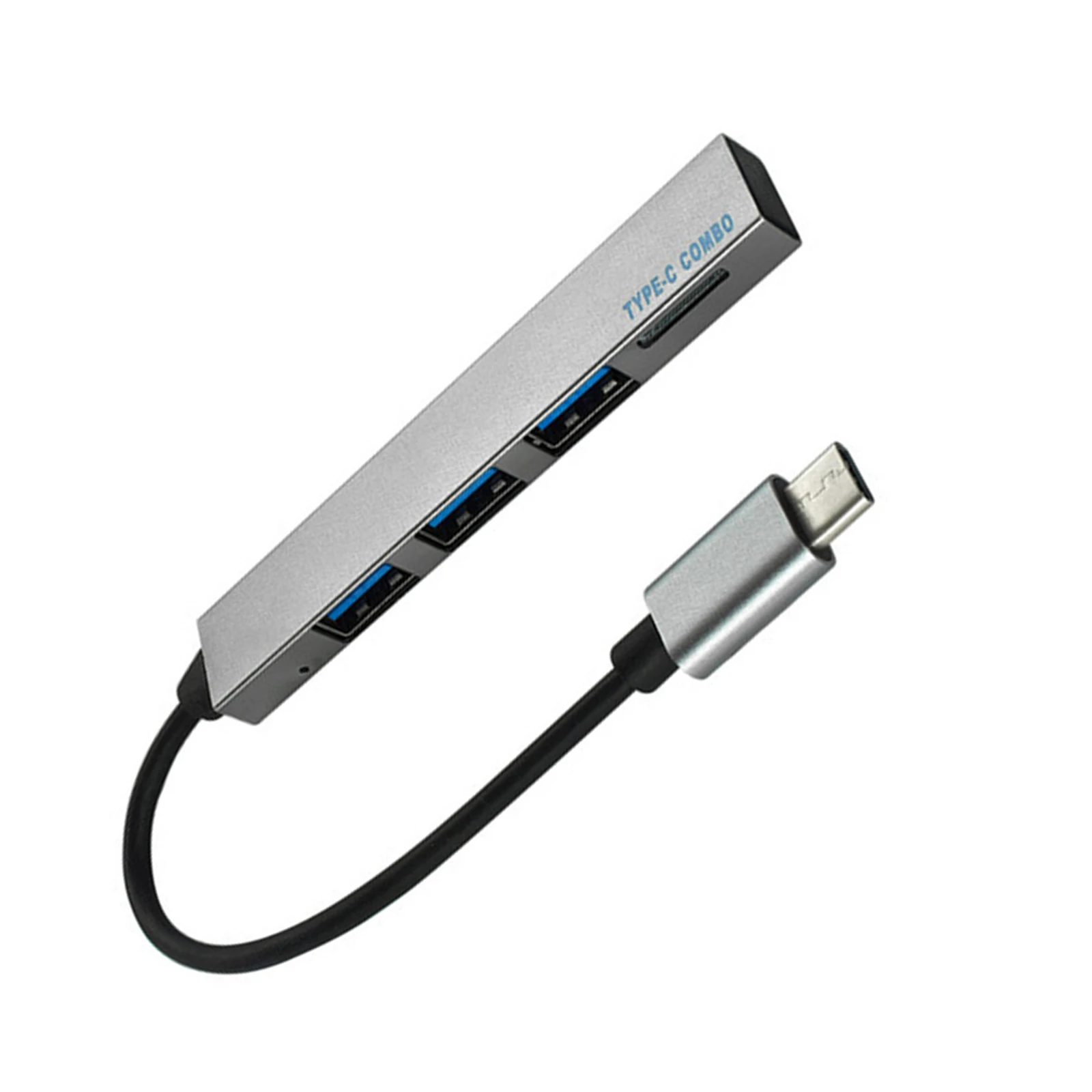 

Разветвитель концентратора типа C из алюминиевого сплава с Type-C на USB 2,0, кардридер адаптера