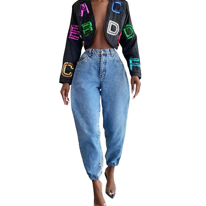 

High Waist Vintage Mom Jeans For Woman Loose Harem Pants Denim Turnip Trousers Boyfriend Jeans Mjuer Pantalon Femme Plus Size