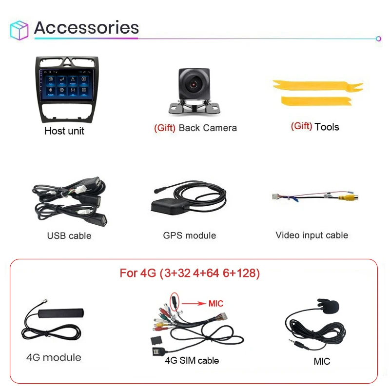 

COHO Android 10.0 4G Car Radio Player Navigation GPS For BENZ-C 2002-2004 Eight-Core 6GB+128GB Radio Multimedia