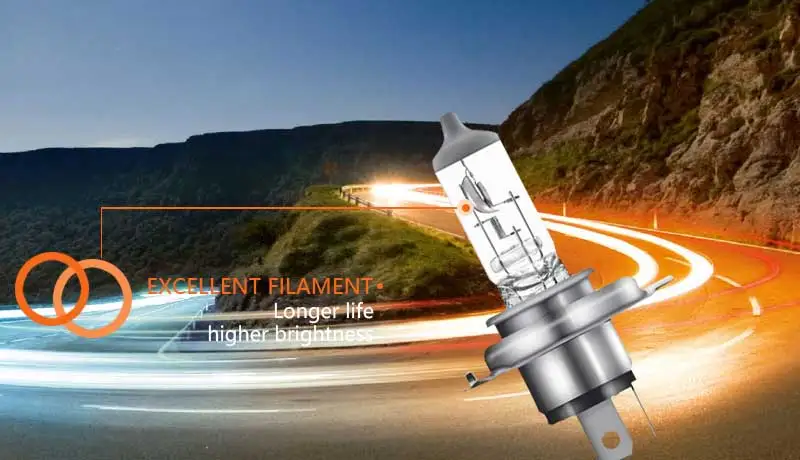 OSRAM оригинальное качество H4 9003 3200K 12V 100/90W 62204 P43t супер Rallye внедорожный автомобильный головной светильник авто галогенная противотуманная лампа больше