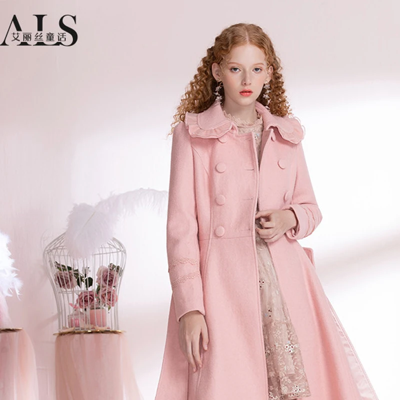 

coat women's clothing fall 2020 new style over the knee loose woolen coat women's middle and long winter wear trend