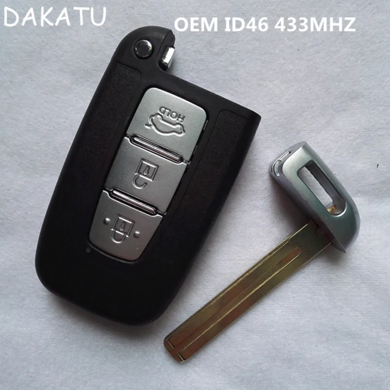 Смарт брелок DAKATU без ключа с дистанционным управлением кнопка 3/4 433 МГц чипом ID46