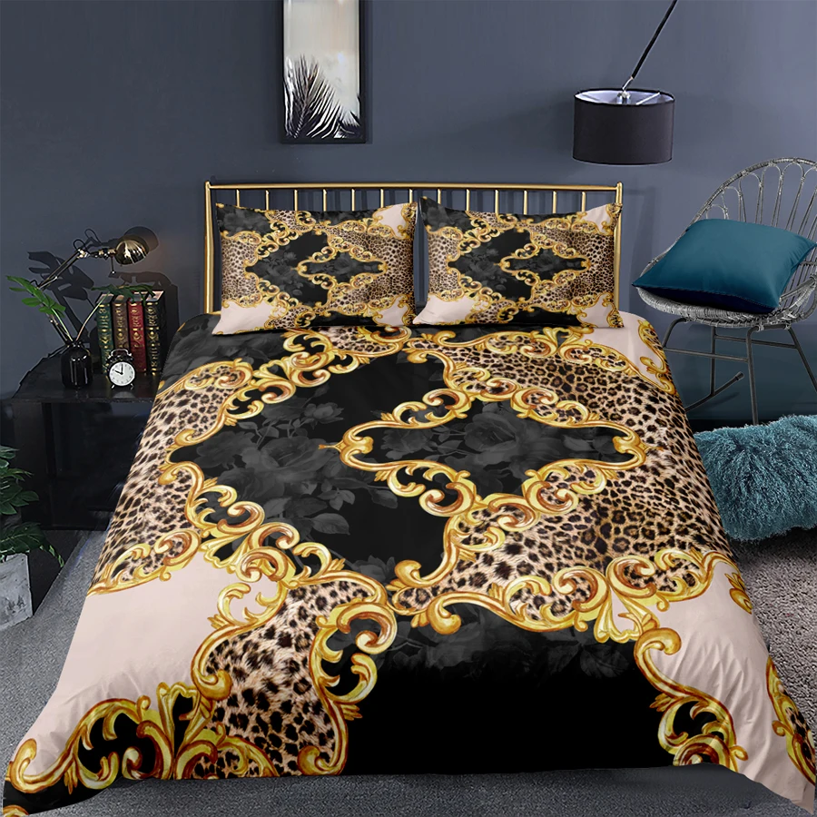 

WOSTAR European retro print quilt cover 3d bedding set luxury home textiles queen king size duvet cover family bedclothes linens