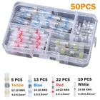 50280150pcs электрическая терм усадочная соединители проводов припоя запечатать стыковой обжимных разъёмов, коннекторов для утепленная Водонепроницаемый концевая кабельная муфта комплект