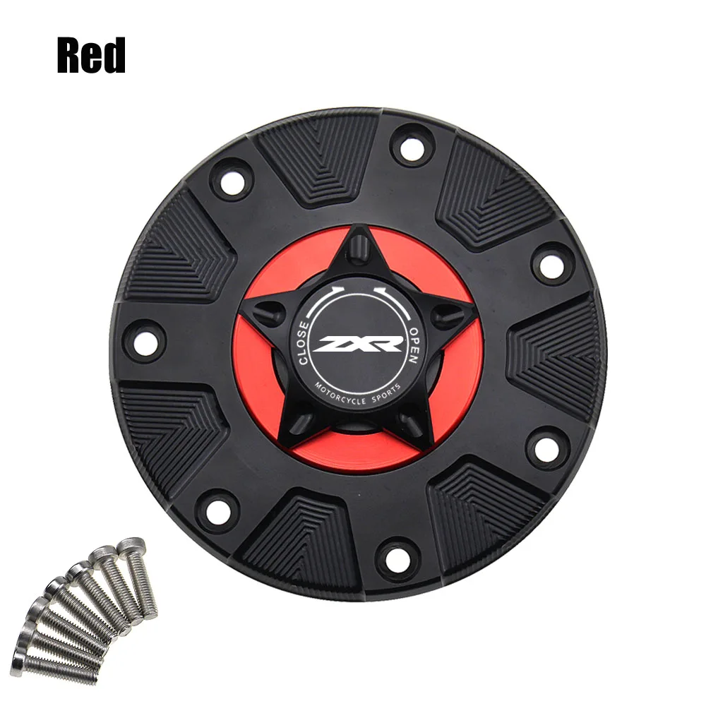 Red ZXR газовый топливный бак крышка для Kawasaki ZXR400 ZXR750 1991-1999 аксессуары для мотоциклов CNC алюминиевая масляная крышка мотоцикла - Цвет: Red