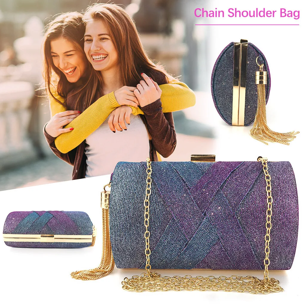 Элегантная вечерняя сумочка для женщин сумка клатч на цепочке свадьбы свидания