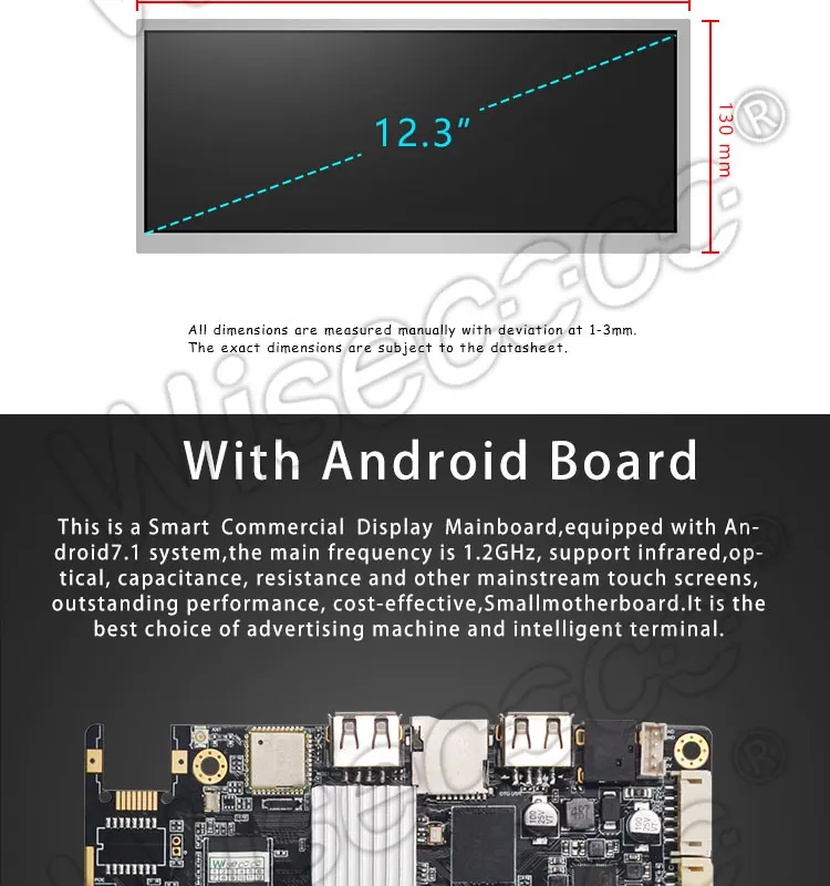 1920*720 12,3 raspberry pi ips антибликовый ЖК-дисплей экран для контроля уровня сахара в крови с 50 штырей lvds хост USB 5V DM DPG TF карты драйвер платы 1000 нит