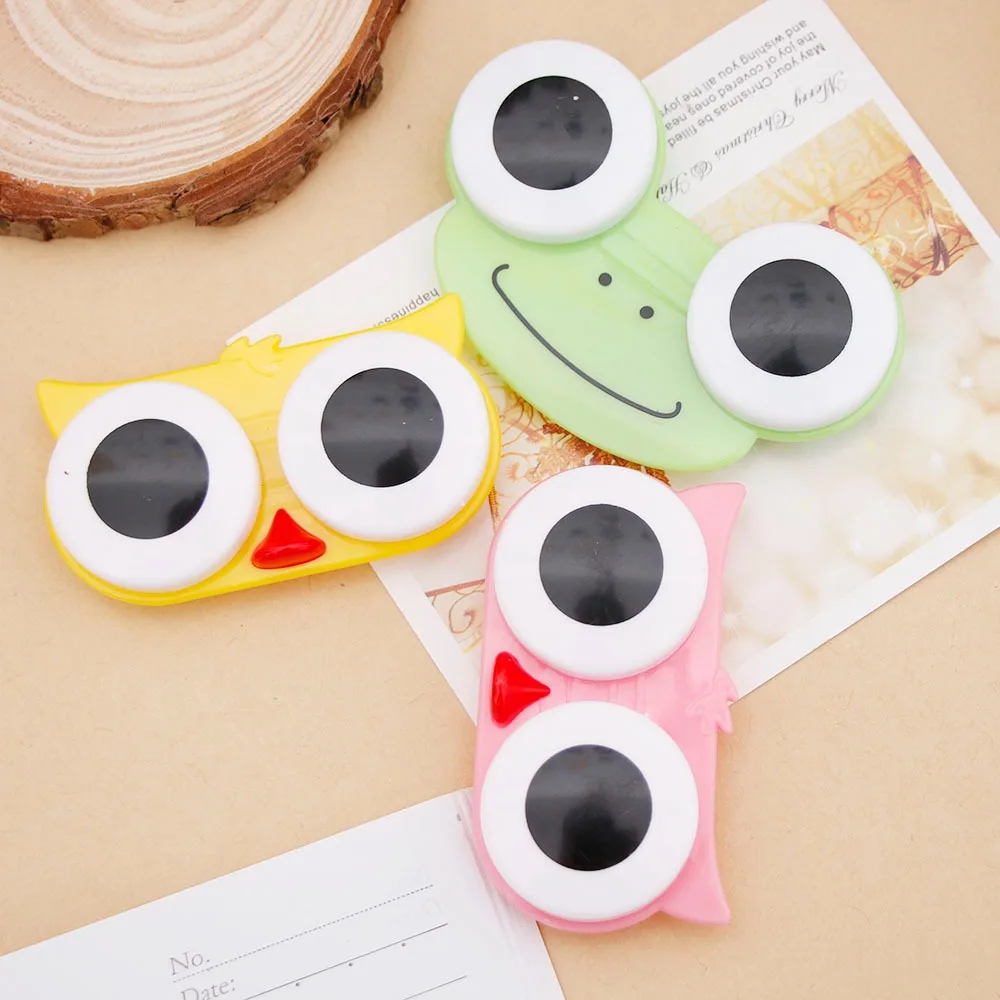 Чехол для контактных линз с милым дизайном в виде животных портативный футляр