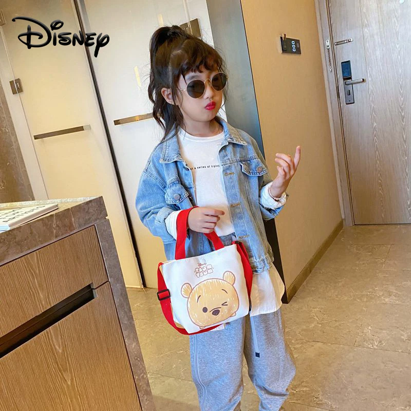 

Disney Mickey Mouse Canves Shoulder Messenger Bag Children Canvas Bags Cartoon Girl Boy Handbag Shopping Bags Birthday Gifts