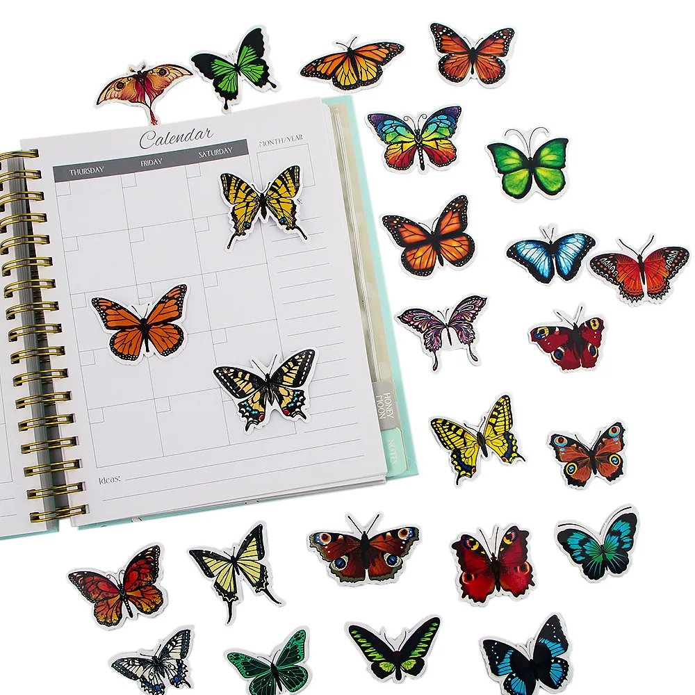 

45Pcs Pack Butterfly Stickers for Laptop Skateboard Guitar Stationery Stickers DIY Fridge Car Bottle Decals Kids Toy
