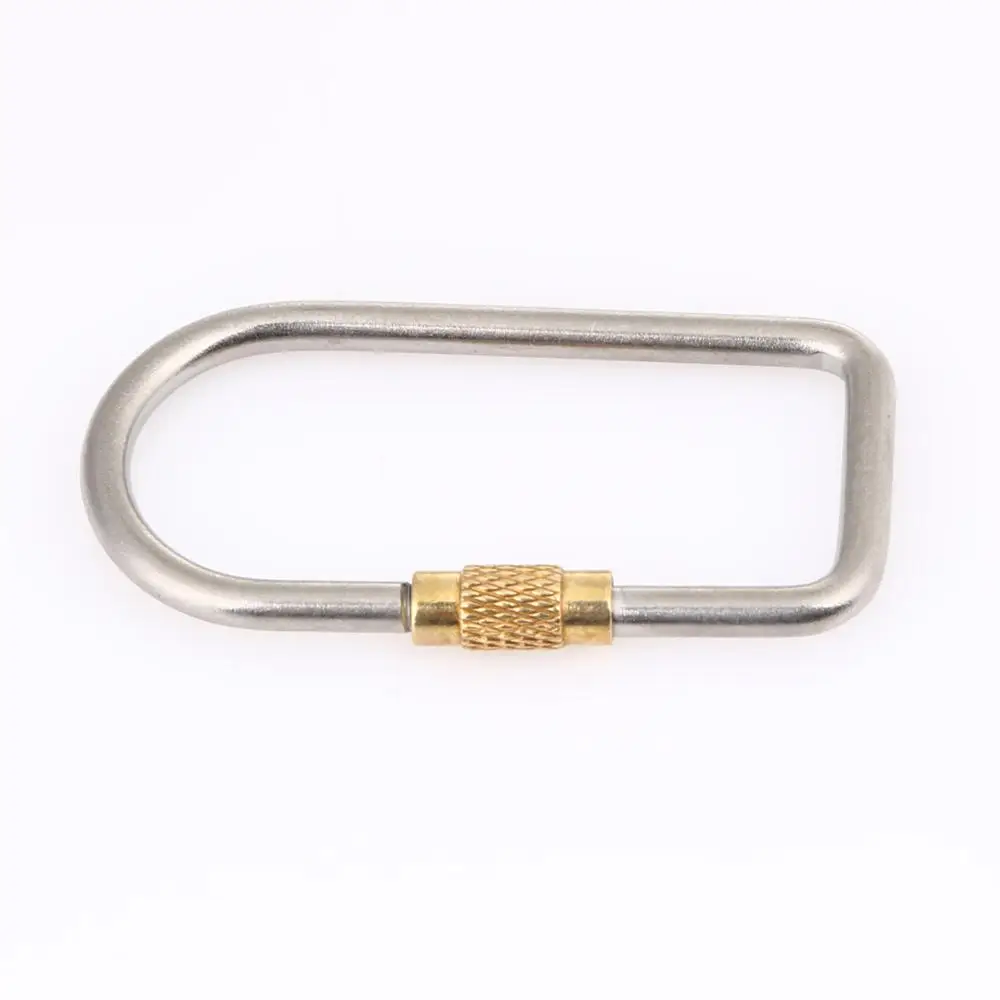 Титановый сплав D Форма карабин винтовой замок бутылка Крюк Пряжка висячие замки
