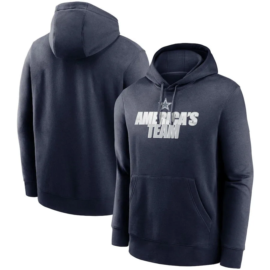 

Men Dallas Navy Fan Gear Local Cowboys Club Pullover Hoodie